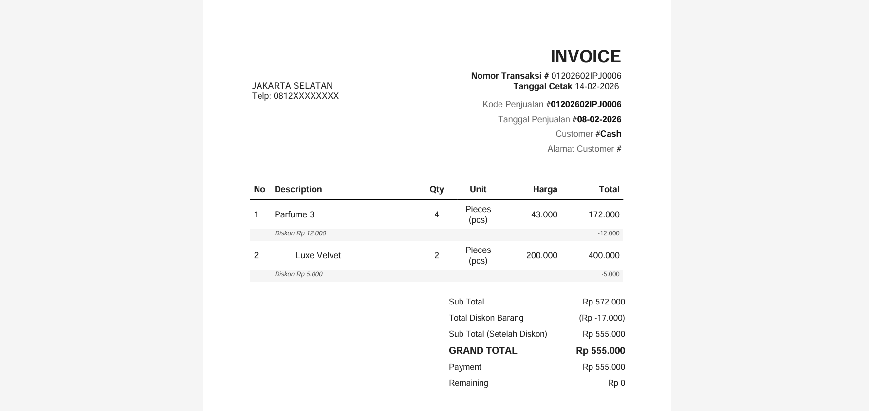 Digital Invoice System
